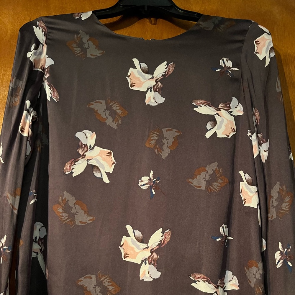 Banana Republic dark grey silky shirt.